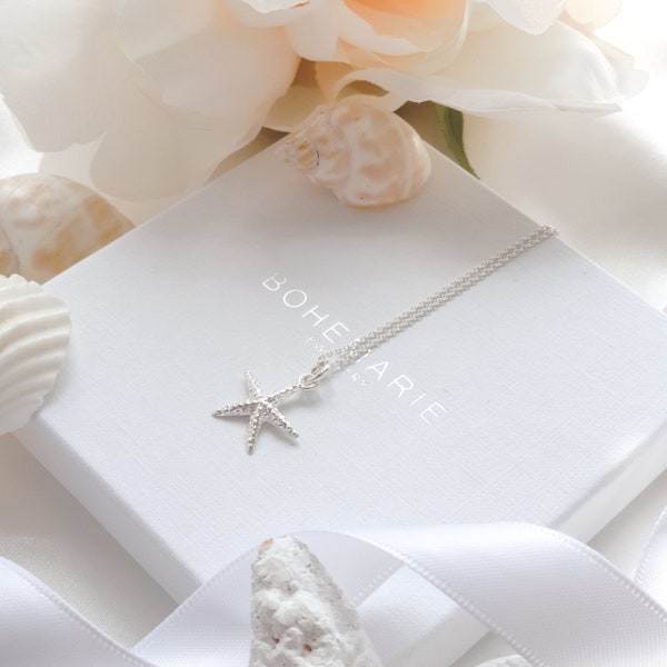 Sterling Silver Starfish Necklace, Starfish Jewellery, Necklaces for Women, Bridesmaid Gift, Gift for Her, Birthday Gift, Dainty