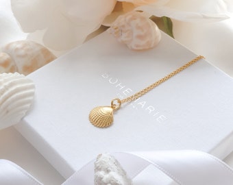 Gold Shell Necklace, Shell Jewellery, Necklaces for Women, Bridesmaid Gift, Gift for Her, Birthday Gift, Dainty, 18k Gold