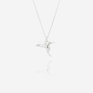 Sterling Silver Hummingbird Necklace For Women, Dainty Necklace, Minimalist Hummingbird Jewellery, Everyday Necklace, Gift For Women