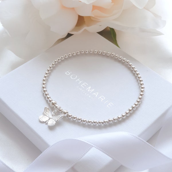 Sterling Silver Butterfly Bracelet, Bracelets for Women, Butterfly Jewellery, Best Friend Gift, Gift for Her, Birthday Gift