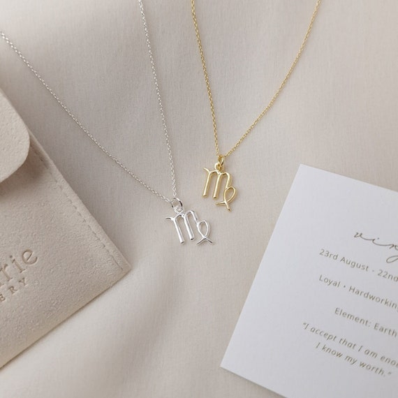 Sterling Silver Virgo Necklace Necklaces for Women Star Sign