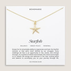 18k Gold Plated Starfish Necklace, Necklaces For Women, Minimalist Necklace, Dainty Necklace, Starfish Jewellery Gift, Gift For Her