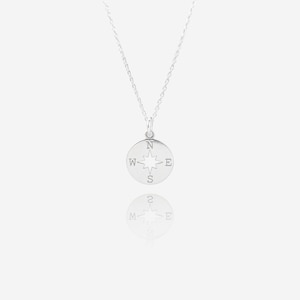 Sterling Silver Compass Necklace For Women, Dainty Compass Necklace, Travel Necklace, Adventure Necklace, Compass Jewellery, Graduation Gift