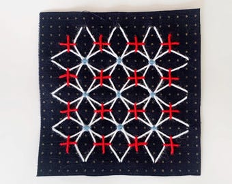 Sashiko Sampler: The Hydrangea Design (digital PDF pattern)