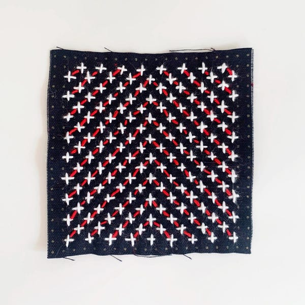 Sashiko Sampler: The Crosses and a Mountain Stitch (digital PDF pattern)