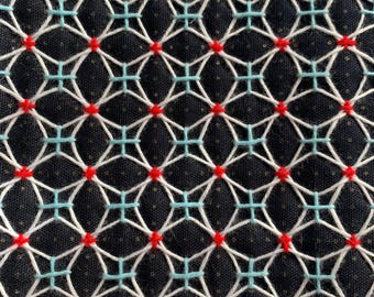Sashiko Sampler: the Hydrangea Design (digital PDF Pattern