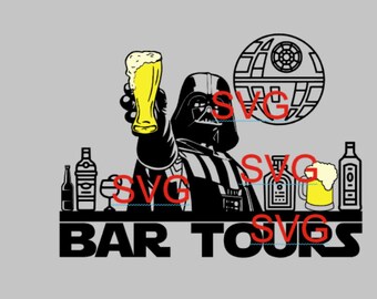 Bar Wars SVG File, Star Wars Beer Design