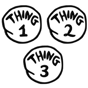 dr.seuss Sache 1 Sache 2 Sache 3 svg