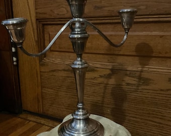 COLONIAL, By GORHAM Silver, Silver Plate, 3 Light CANDELABRA, Y3030