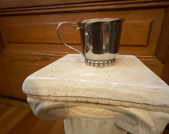 Reduced Vintage, “LEONARD SILVER Co.,”, Silver Plate, Handled Children’s, Youth Cup