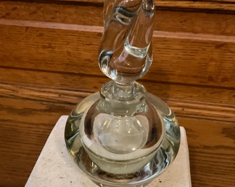 Reduced Heavy ”MODERN DECO” Glass PERFUME Jar