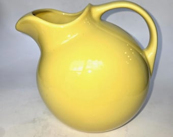 Vintage, BALL Jug, PITCHER, 64oz., Canary Yellow, No. 633, By HALL