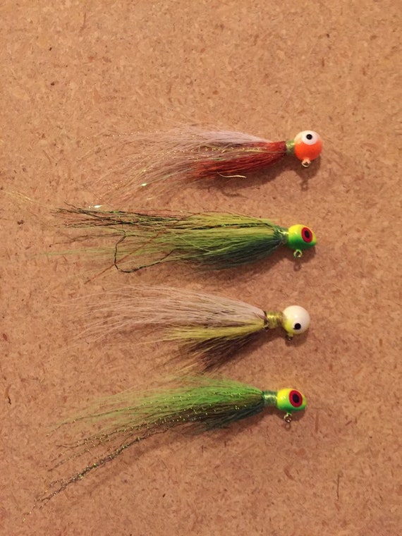 1/4 Oz Deer Hair Bass Weighted Jig. Set of 4 