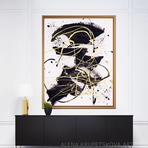 Large Wall Art Black And Neutral Art Oversized Wall Art Etsy