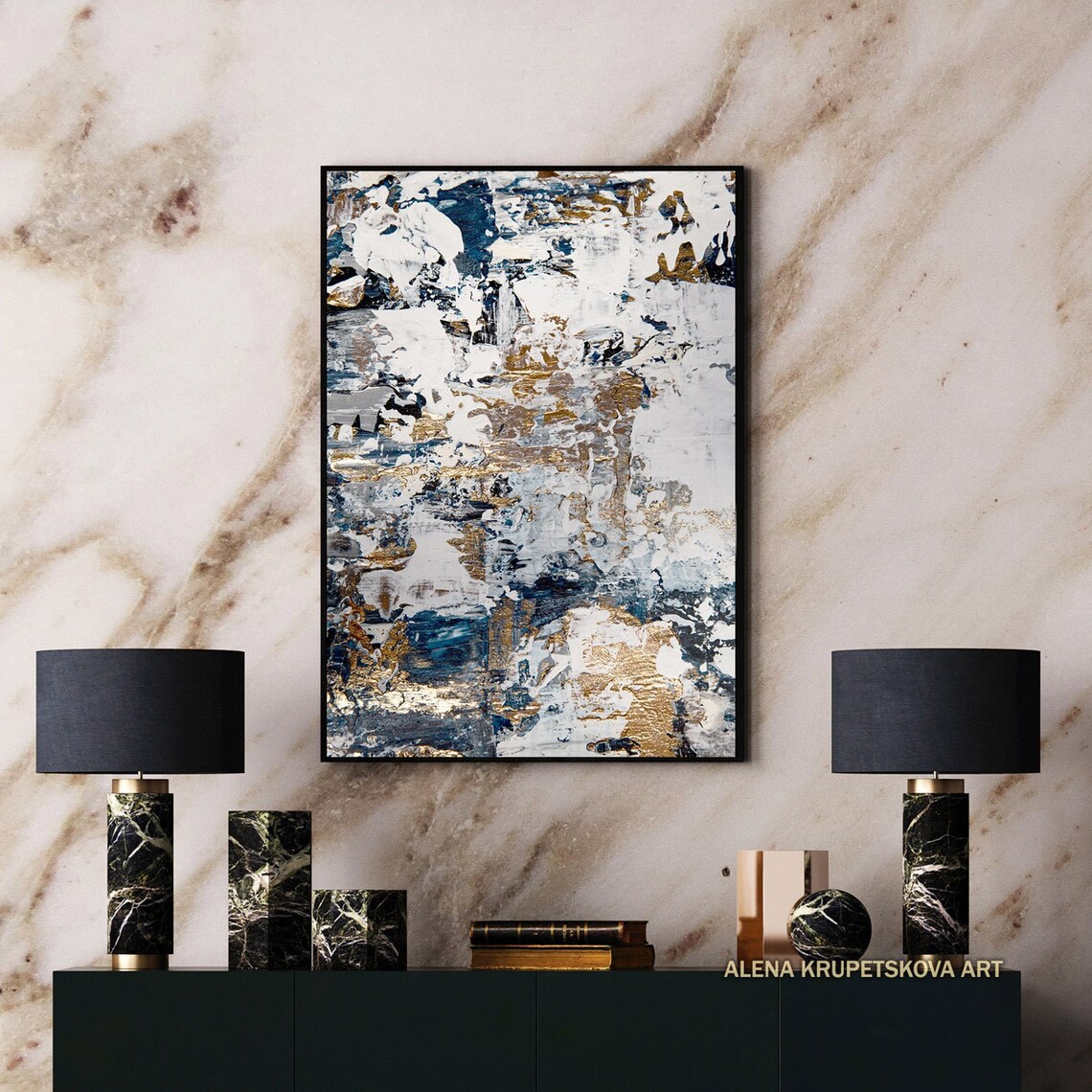 Gray and Gold Art for Stylish Home Decor Abstract Artsy Gold Etsy