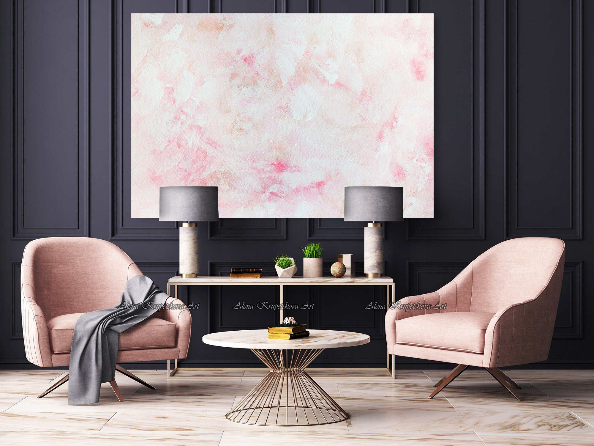 Pastel Wall Art Print Soft Pastel Painting Pastel Abstract Etsy