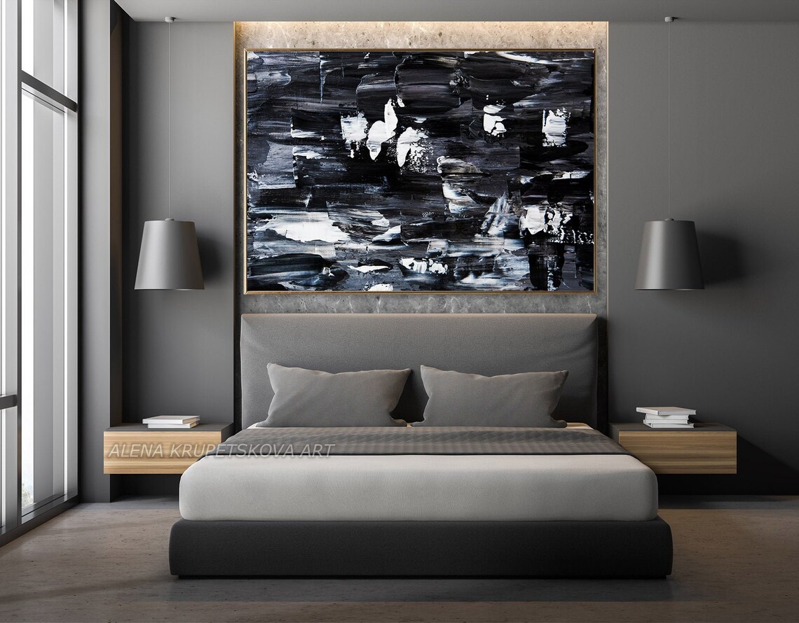 Modern Wall Art for Men Black Art for Men Room and Mens Etsy