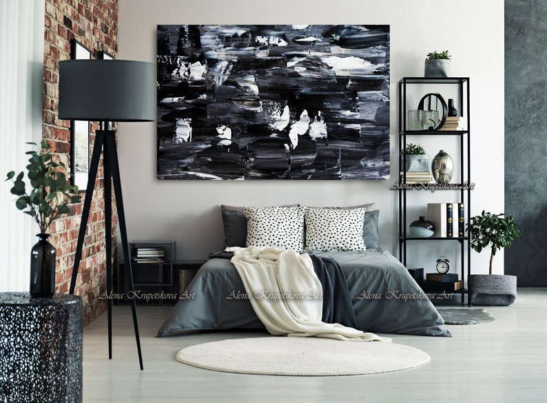 Modern wall art for men Black art for men room and mens Etsy