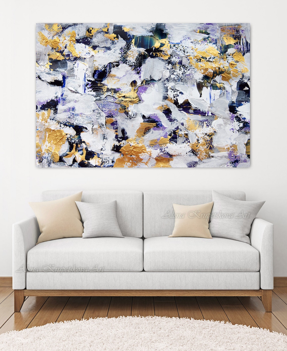 Soft pastel wall art print elegant canvas artwork diamond Etsy