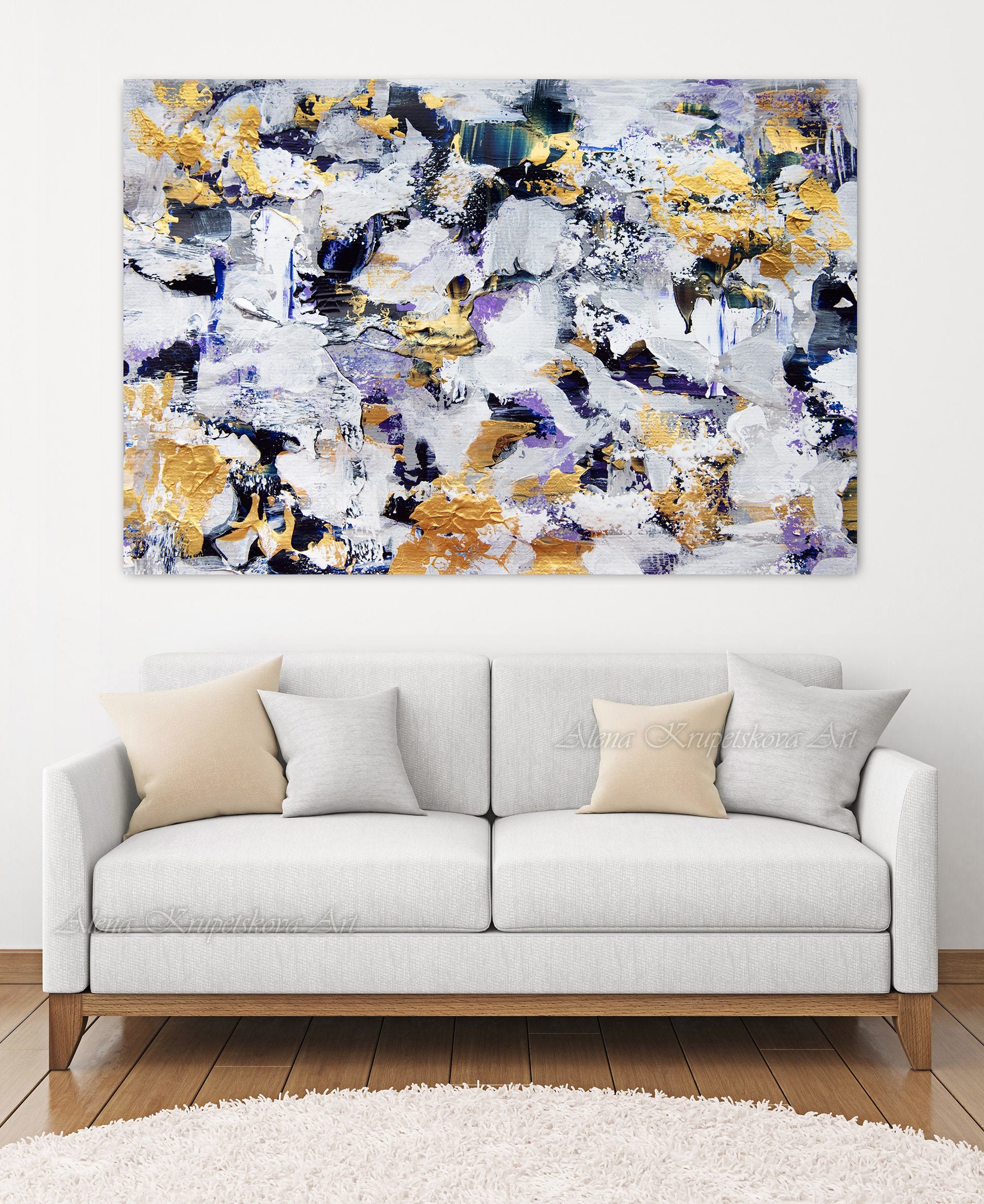 Soft pastel wall art print elegant canvas artwork diamond Etsy