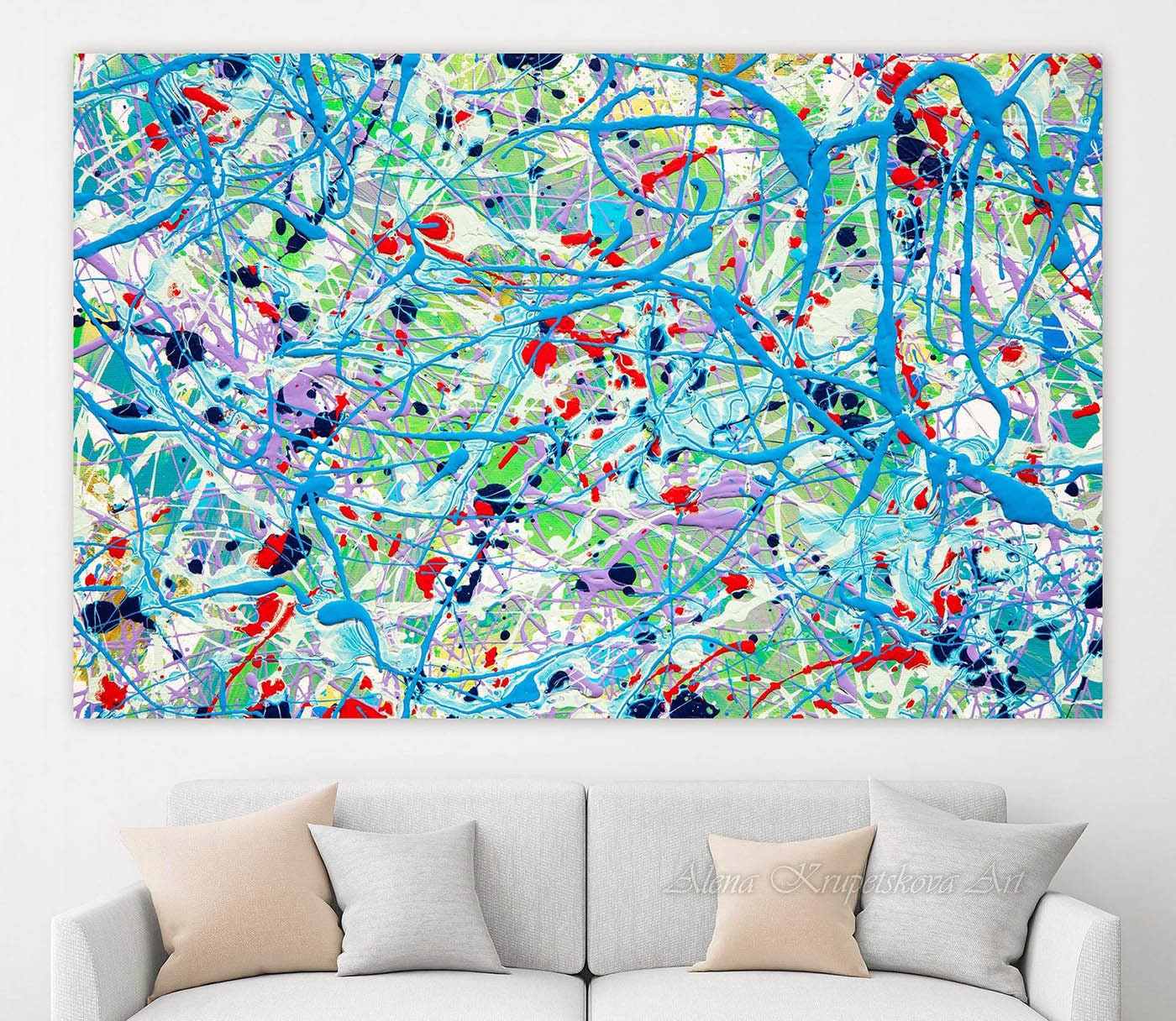 Teal Wall Art on Canvas Nice Teal Abstract Art Affordable Etsy