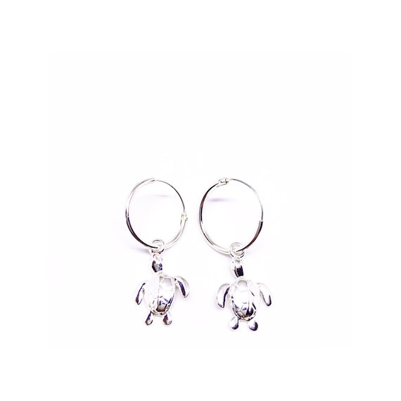 turtle hoop earrings