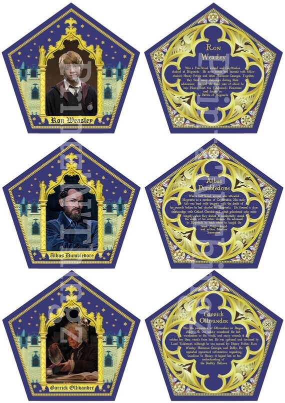 Printable Chocolate Frog Cards Printable Word Searches