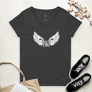 Riding With Wings | Women’s recycled v-neck t-shirt