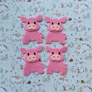 Feutre Die Cut Cochons roses Joli petit cochon