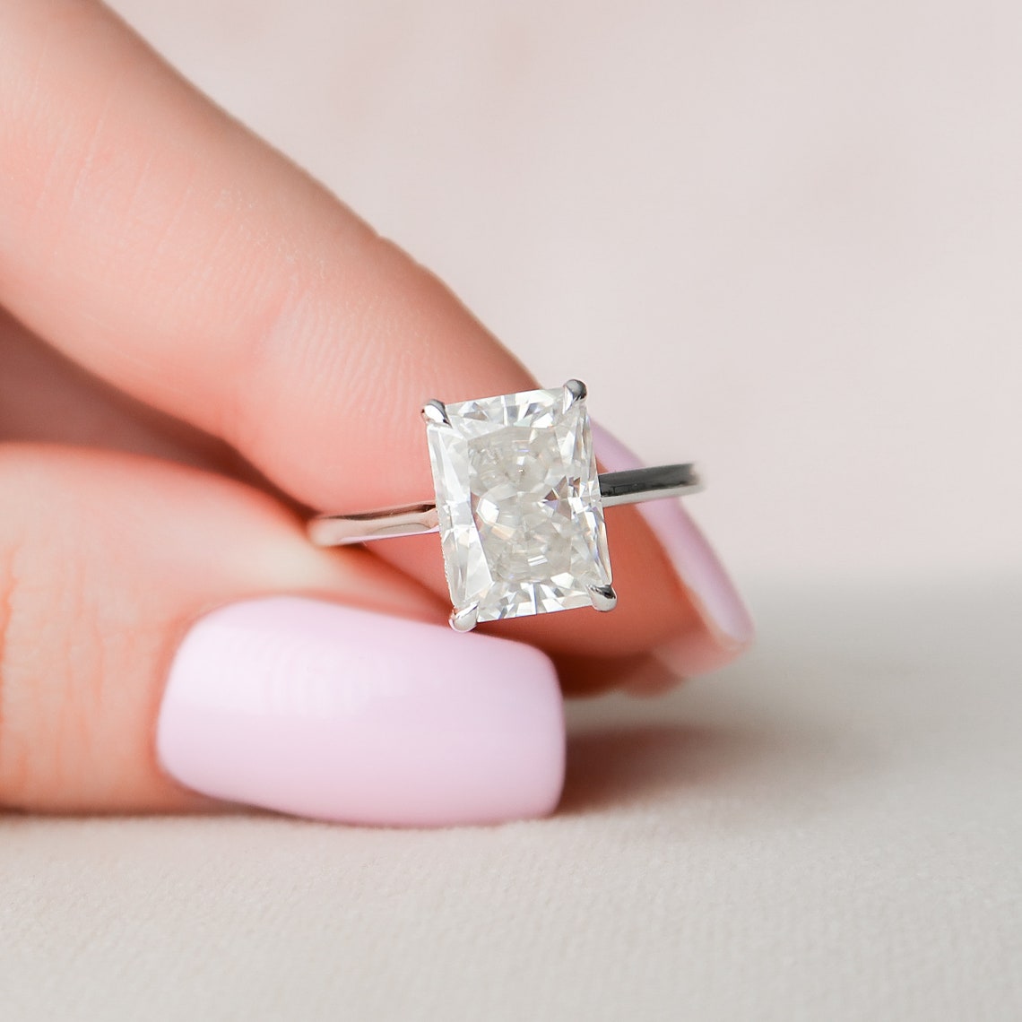 radiant cut hidden halo engagement ring radiant cut hidden halo engagement ring