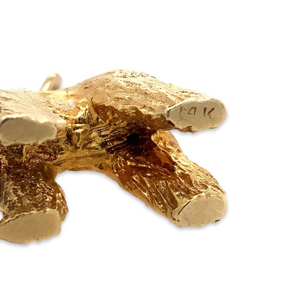 Scottish Terrier Dog Gold Pendant / Solid 14K Yel… - image 8