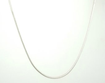 Zilveren Omega Ketting / 925 Sterling Zilver / 18 "Lange Ketting / 0.8mm Dik / 2.3 Gram