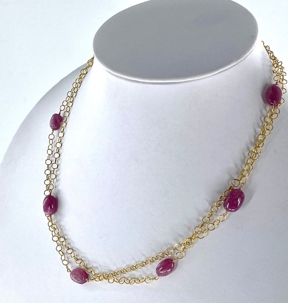 Vintage Ruby 18K Yellow Gold - image 3