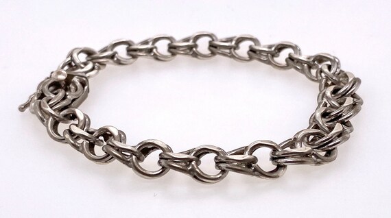 Vintage Sterling Silver Circle Link Bracelets - image 4