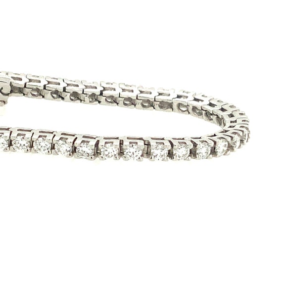 2.50ctw Diamond & Gold Tennis Bracelet / Solid 14… - image 3