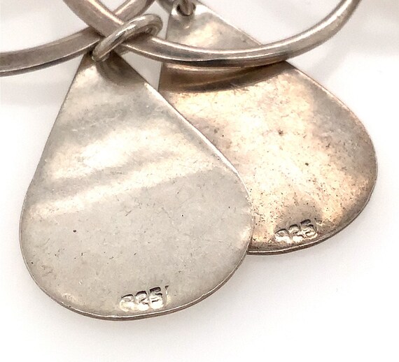 Vintage Silver Dangle Hook Earring / Solid Sterli… - image 6