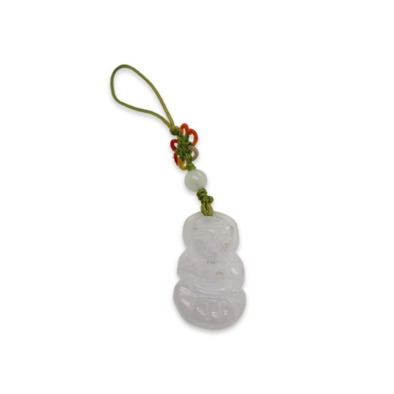 Vintage Jade Figurine Charm Pendant / String Jade… - image 5