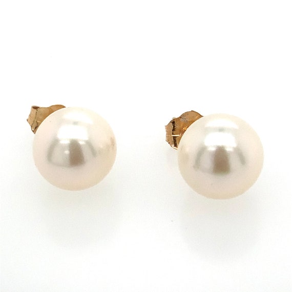 Vintage Genuine Cultured Pearl Stud Earrings / So… - image 3