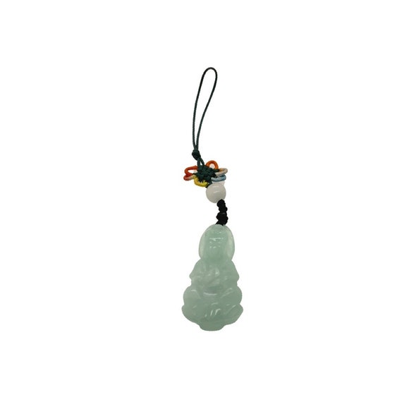 Jade Buddha String Floral Pendant / Buddhist Jade… - image 7