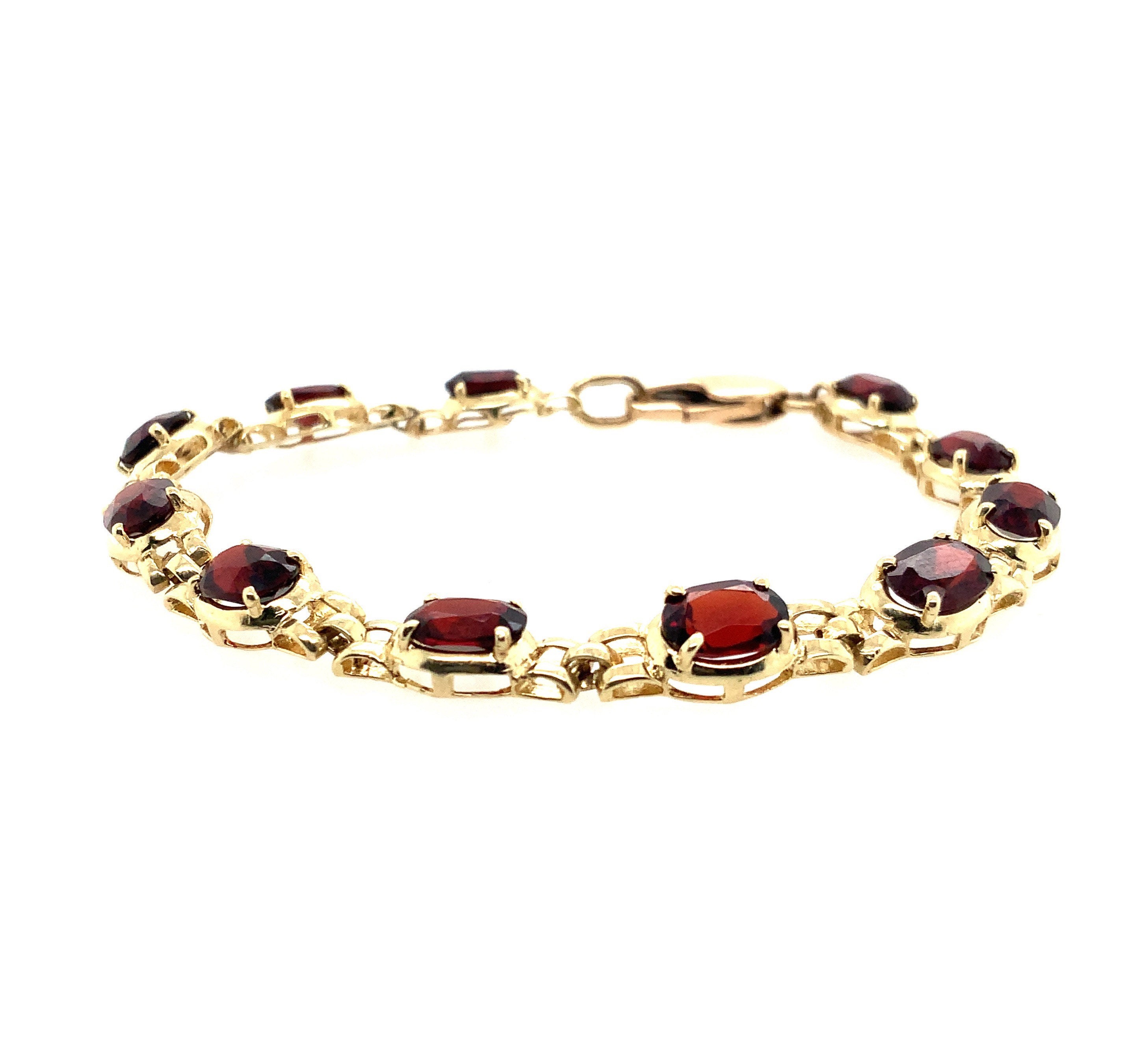 Garnet gold bracelet online