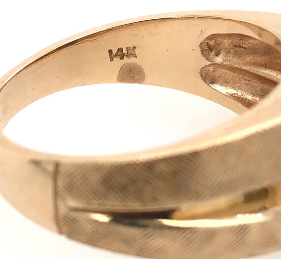Vintage Men’s Black Star Sapphire Gold Ring / Sol… - image 9