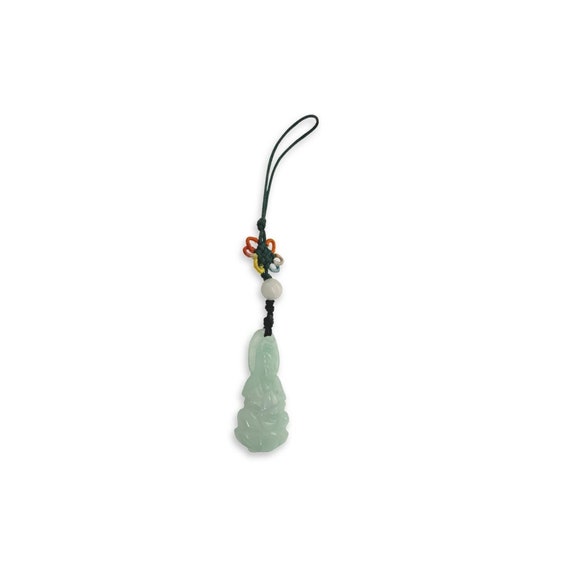 Jade Buddha String Floral Pendant / Buddhist Jade… - image 3