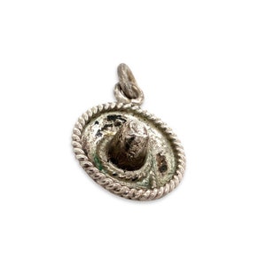 Silver Sombrero Charm / Solid Sterling 925 / Charro Sombrero Silver Charm / Mexican Pendant