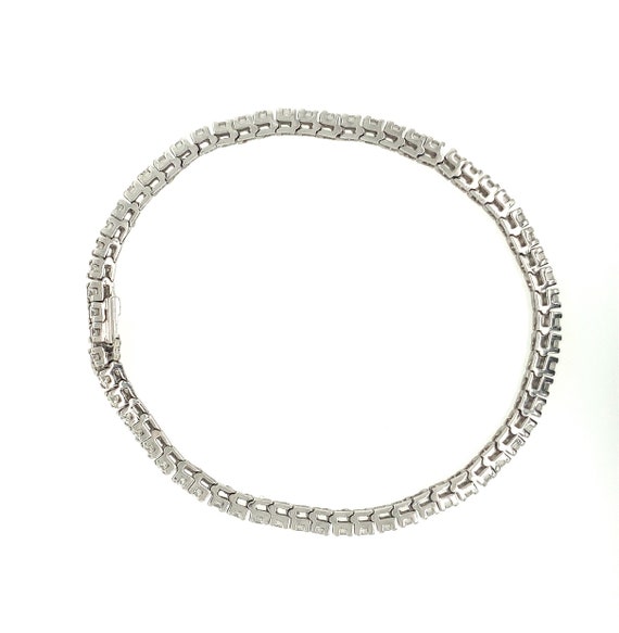 2.50ctw Diamond & Gold Tennis Bracelet / Solid 14… - image 4