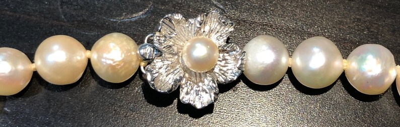 Vintage Pearl 14K White Gold Necklace