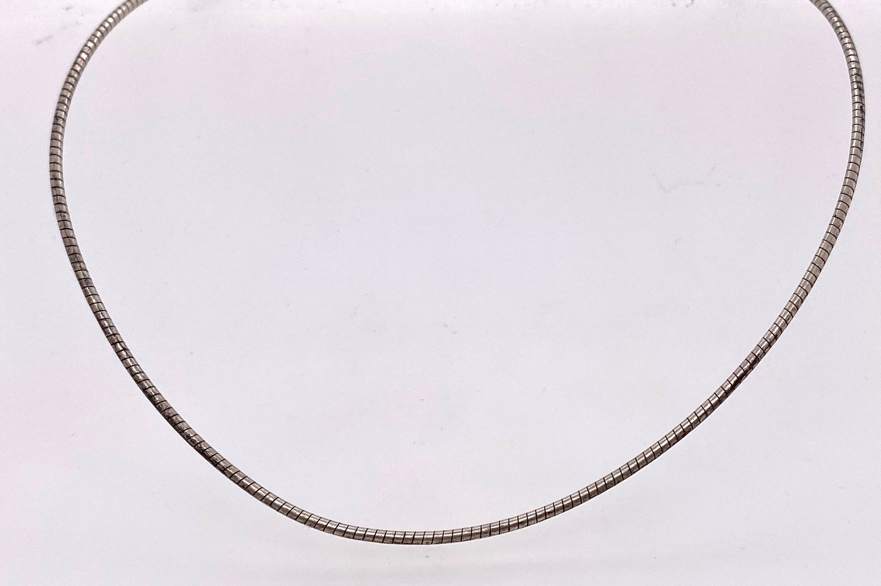 Vintage Thin Sterling Silver Snake Chain Choker Etsy