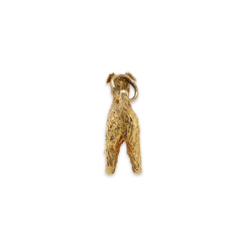 Scottish Terrier Dog Gold Pendant / Solid 14K Yellow Gold / Vintage Gold Scotty Terrier Pendant / Dog Lovers image 7