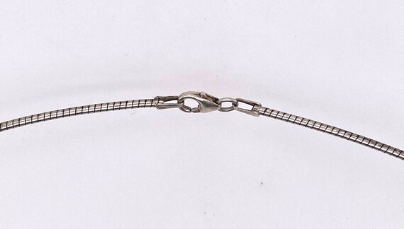 Vintage Thin Sterling Silver Snake Chain Choker - image 4