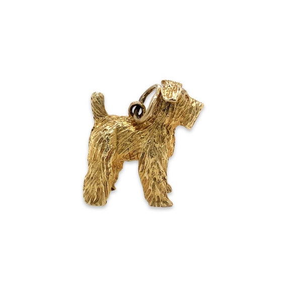 Scottish Terrier Dog Gold Pendant / Solid 14K Yel… - image 4