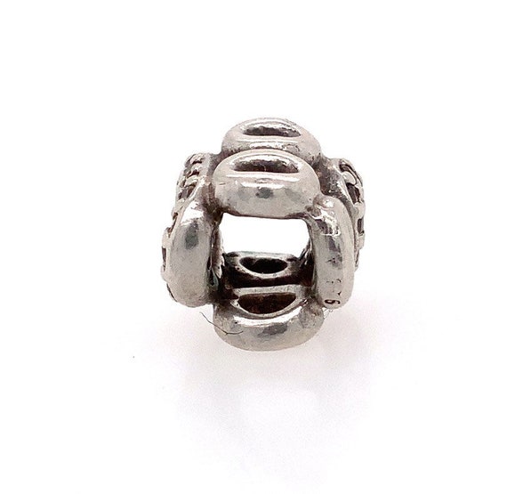 Vintage Pandora Silver White and Brown Stones Cha… - image 5